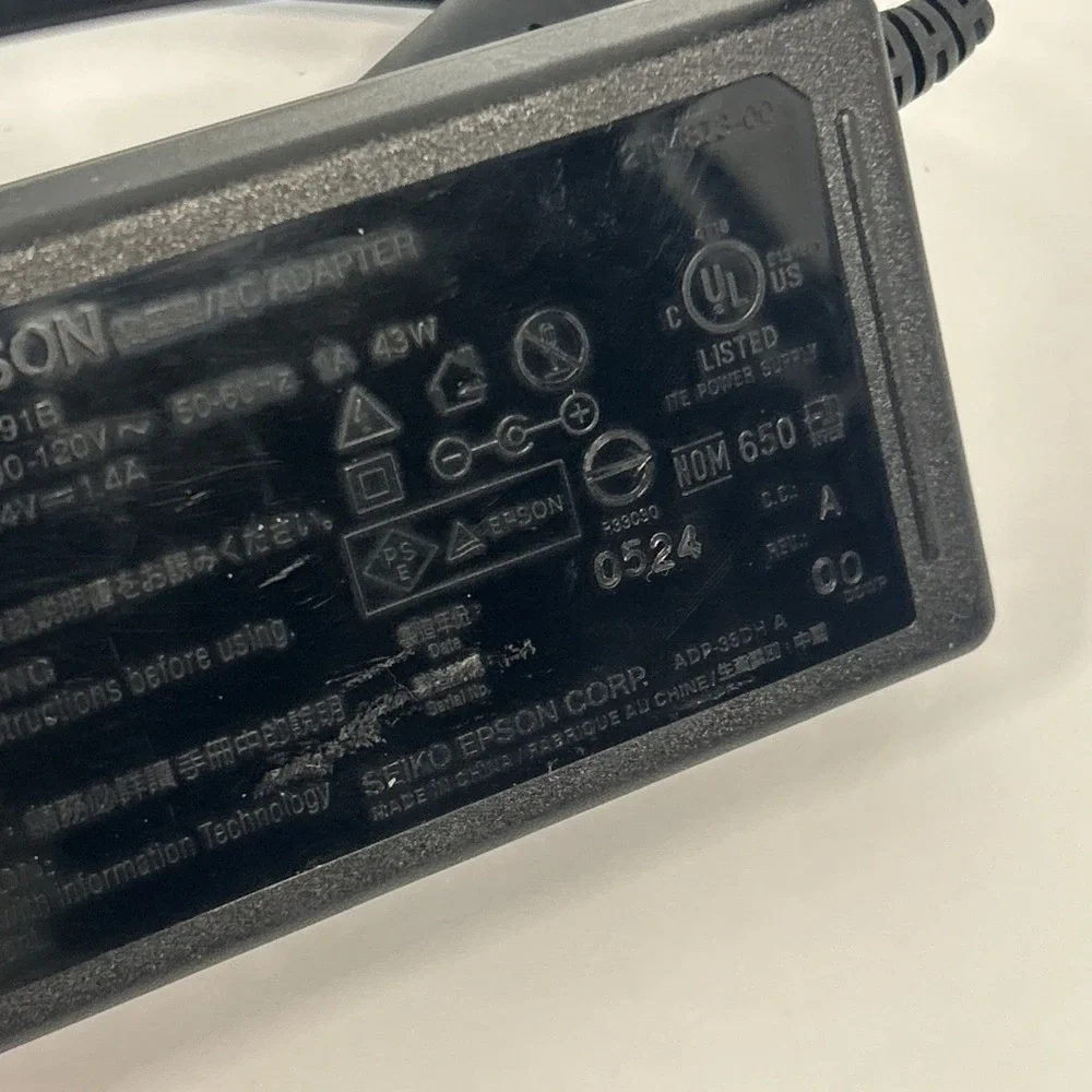 AC Adapter / Epson Perfection 2580 3590 Photo Flatbed Scanner Power Supply Cord