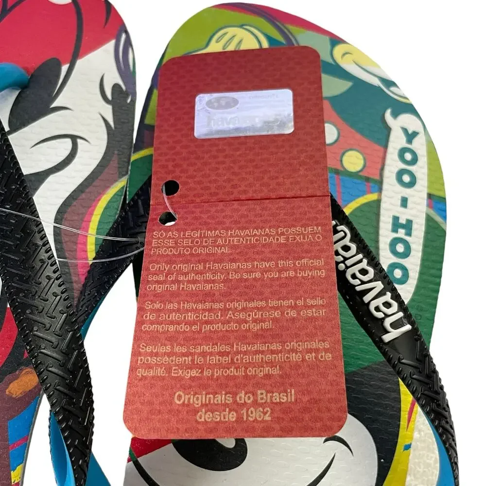Havaianas Flip Flops Mens Size 9/10 Eur 43/44 Disney Mickey Mouse Pluto Slip On
