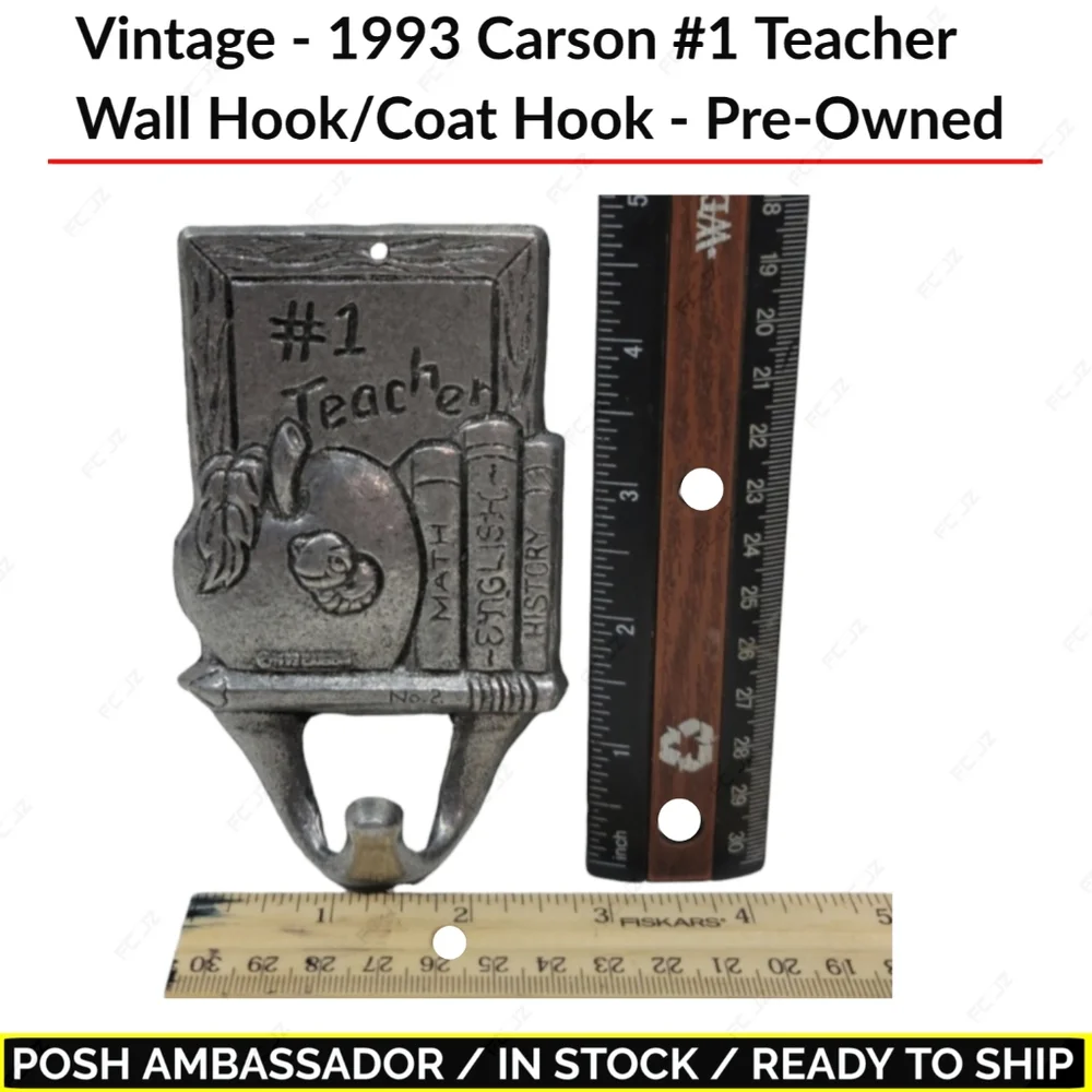 Vintage - 1993 Carson #1 Teacher Wall Hook/Coat Hook - Pre-Owned