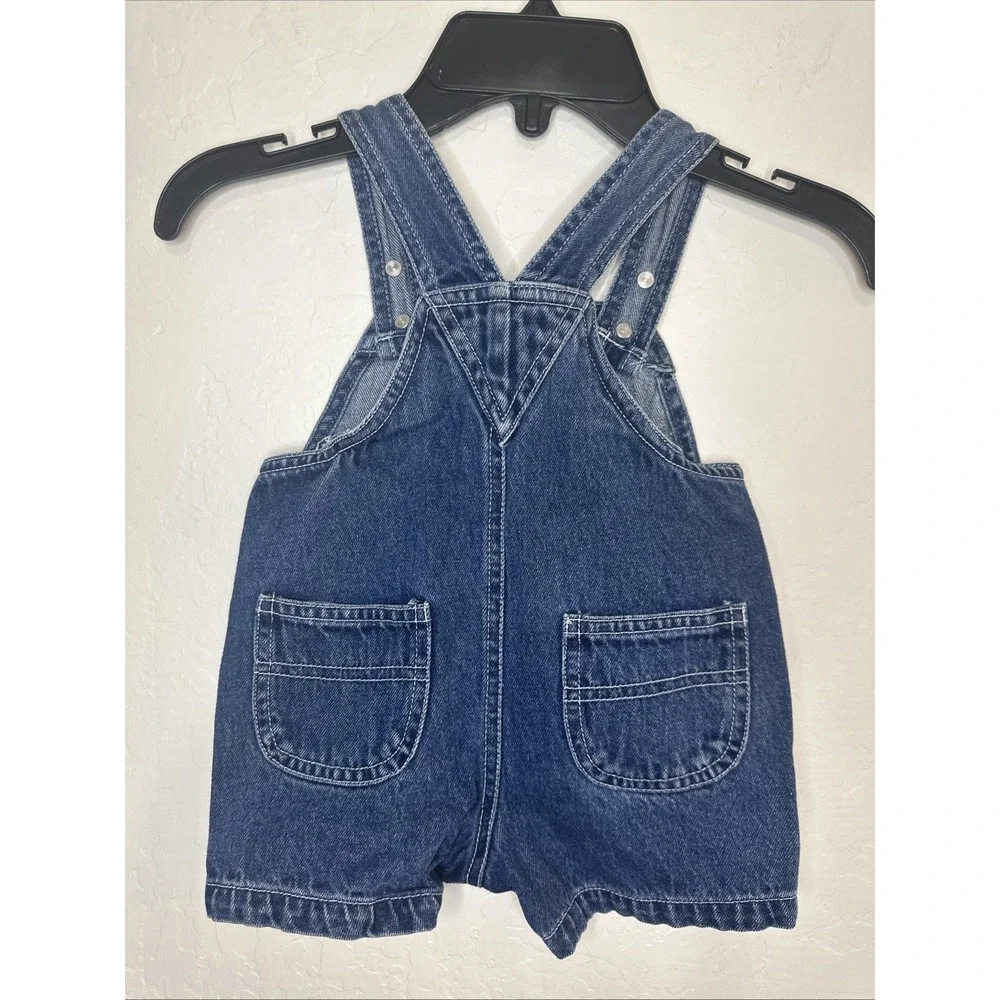 Vintage Baby 6-9months Shortalls Y2K Construction Little Bulldozer Work Site‎