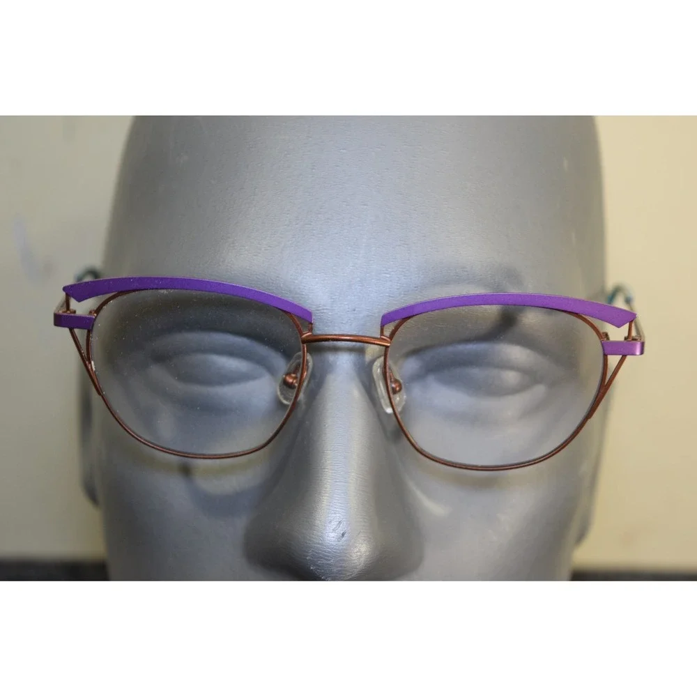Jean Lafont OFFICIELLE 7802‎ Eyeglasses Purple Copper Blue 50 19 143 France