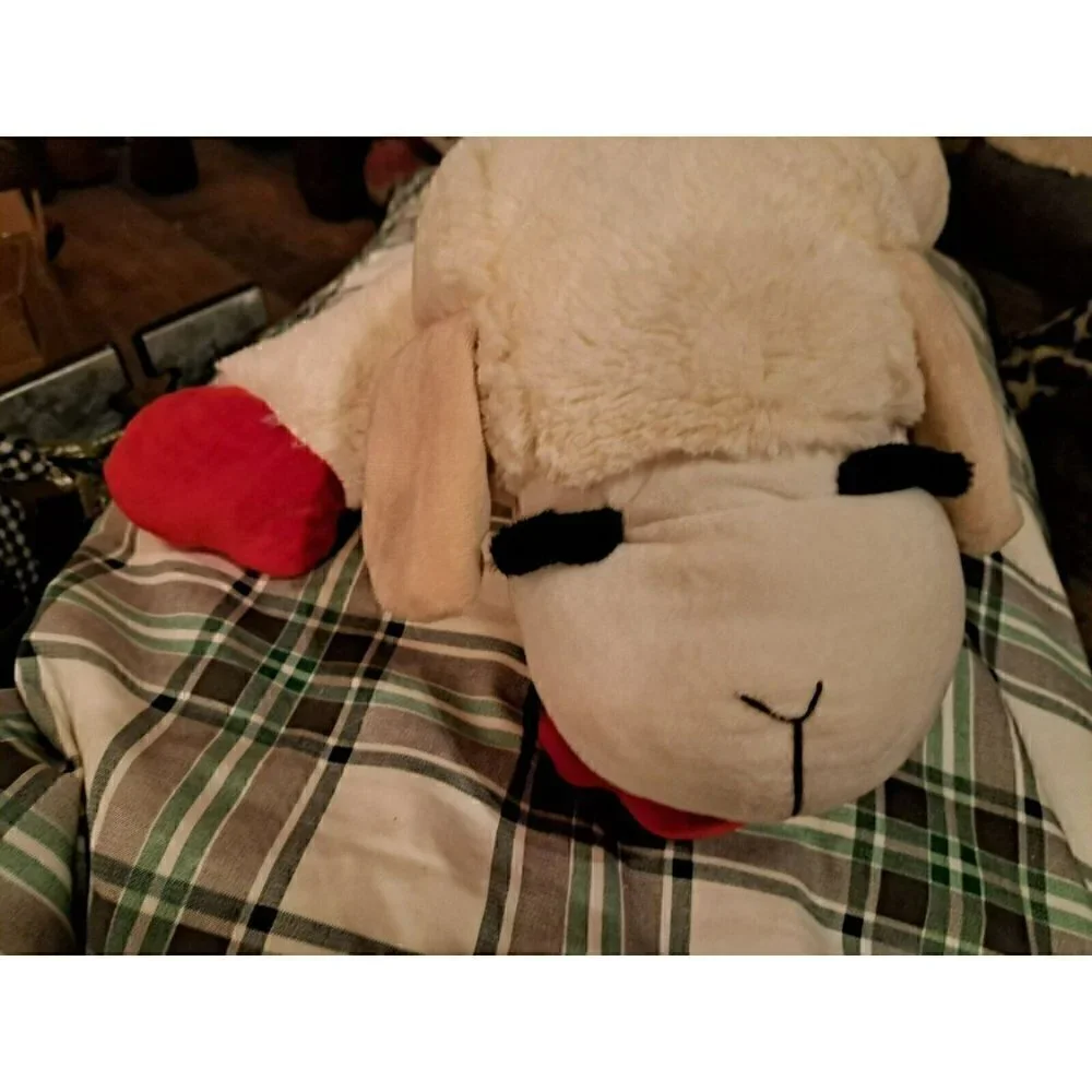 Multipet Lamb Chop Plush Dog Toy, Squeaker Inside, Jumbo Size, 24‎ inches