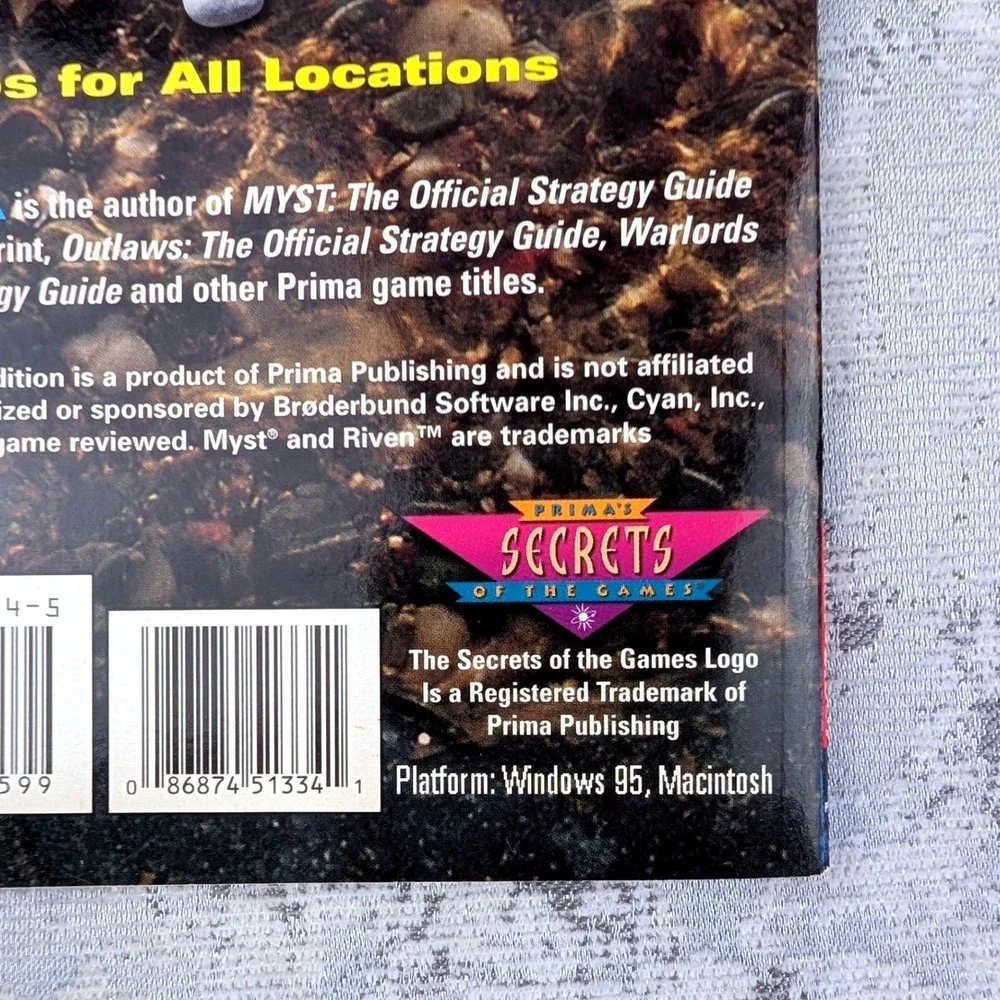 Riven The Sequel to Myst Unauthorized Game Secrets Prima Strategy Guide