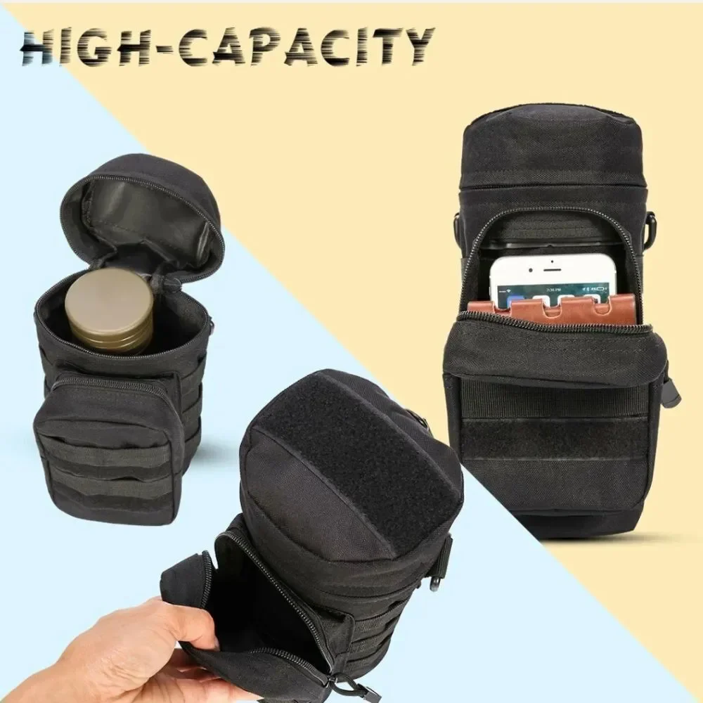 Military Water Bottle Pouch Holder Tactical Hiking Kettle Gear Molle Pack Bag US