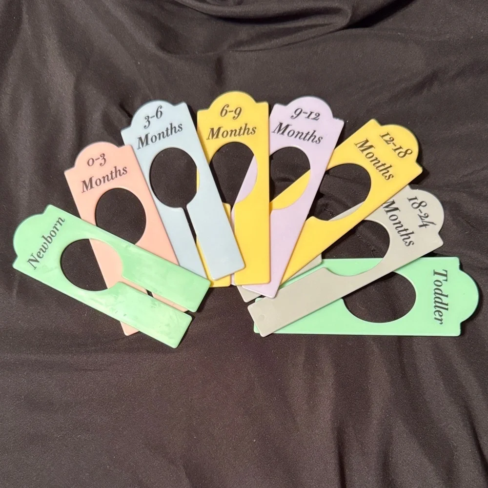 Baby Closet Size Dividers - Pastel Multi-Color Set for Newborn to Toddler