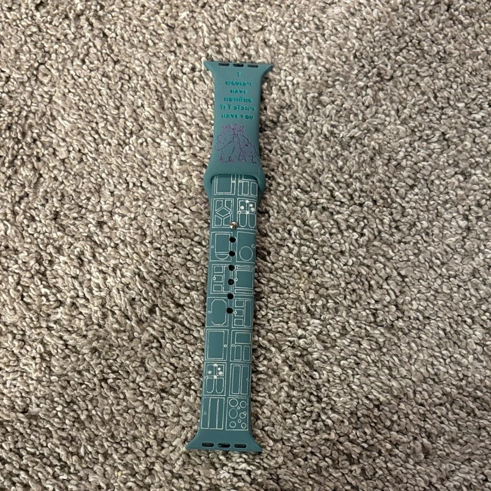 Silicone Wristband in Teal with Geometric Tech Print