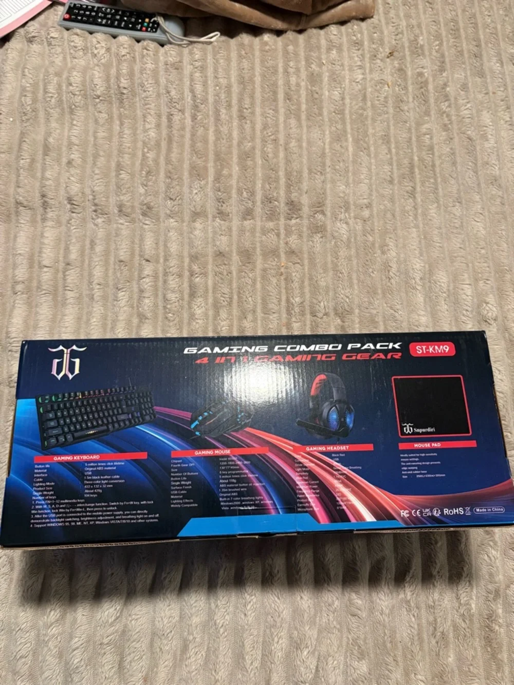 adidas Gaming Keyboard & Headset Set in Black and Blue