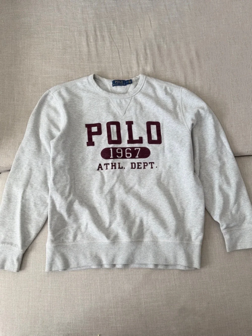 Polo Ralph Lauren Gray Crewneck Sweatshirt Spellout 1967 Logo