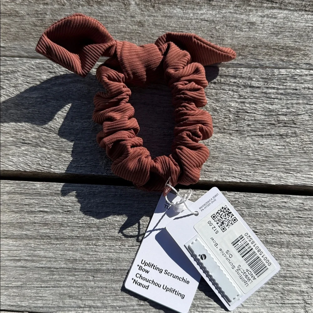Lululemon‎ Uplifting Scrunchie Bow – Ancient Copper brown 🧡 NWT