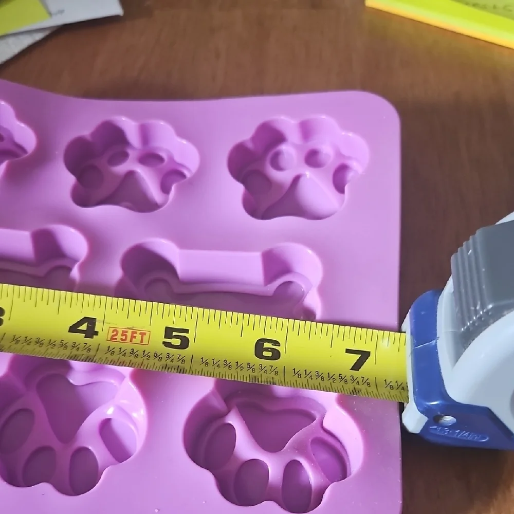 Silicone Paw & Bone Mold - Purple