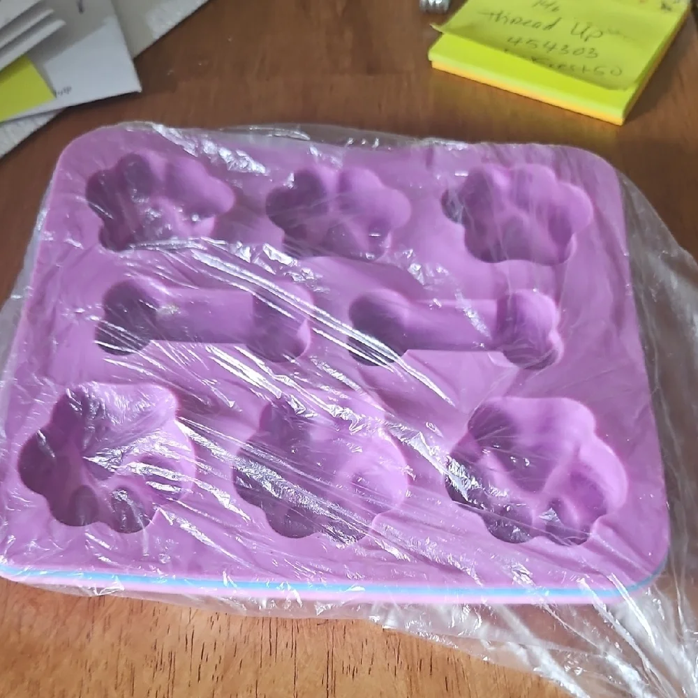 Silicone Paw & Bone Mold - Purple