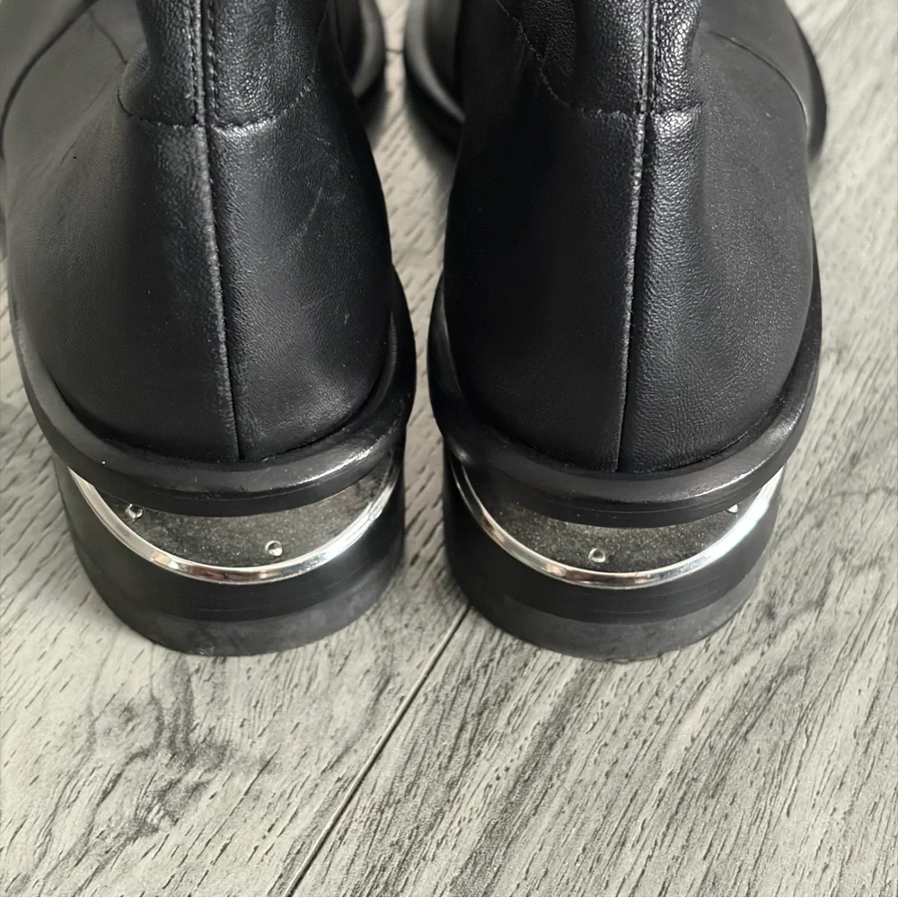 Alexander Wang Black Leather Ankle Chelsea Boots