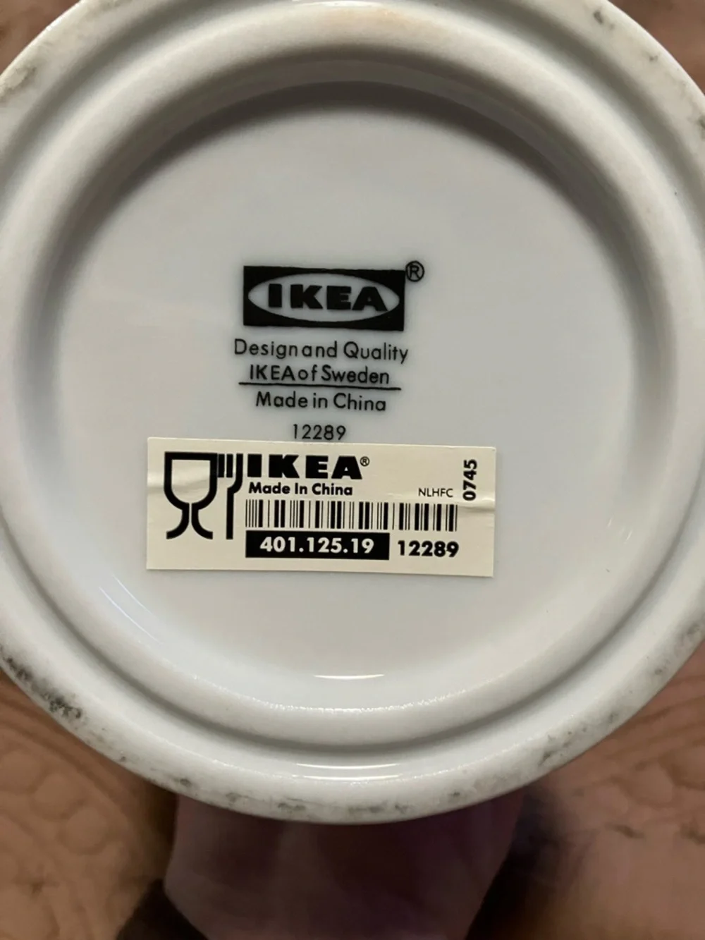 NWT IKEA Dropper White Ceramic Canister with Wooden Lid