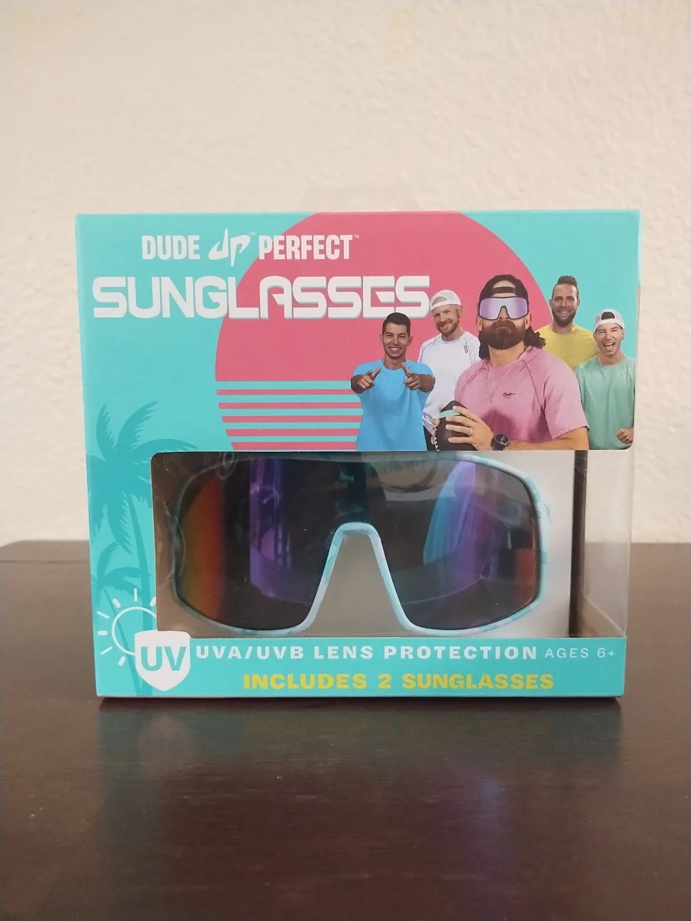 Dude Perfect UVA/UVB Lens Protection Sunglasses 2-Pack
