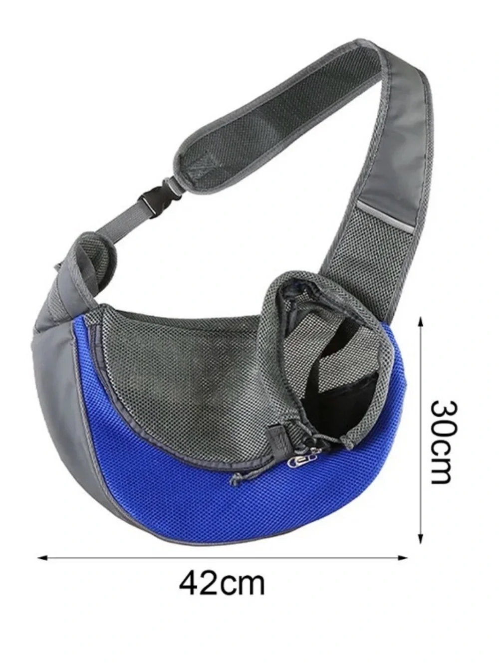 Gray & Blue Pet Sling Carrier - Comfortable Hands-Free Dog Travel Sling