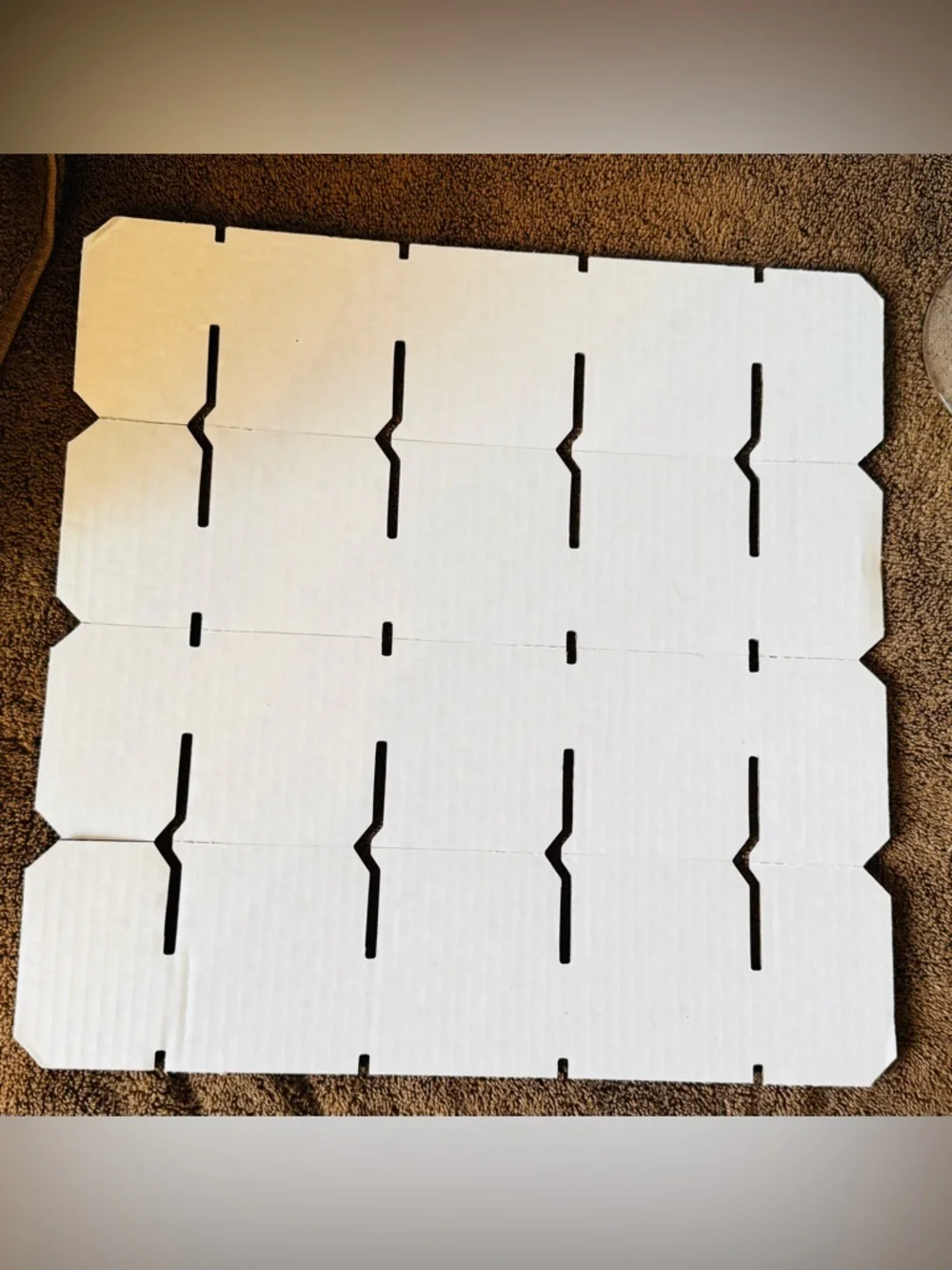 CONTAINER STORE 50 Slot Modular White Cardboard Grid Organizer #B