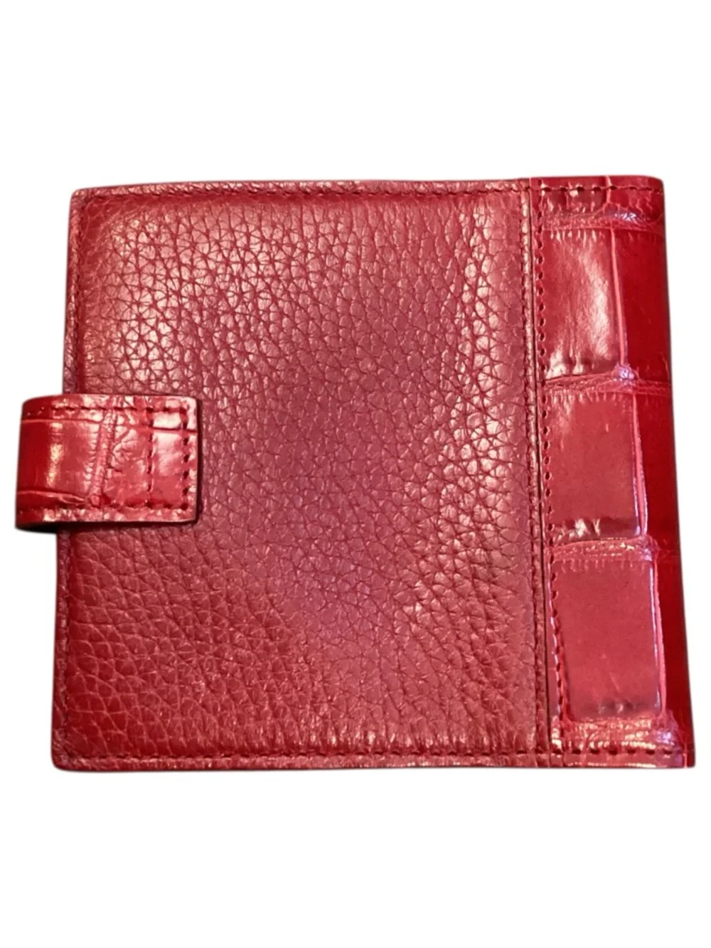 Brighton Bellissimo Red Pebbled Leather Silver-tone Heart Small Wallet