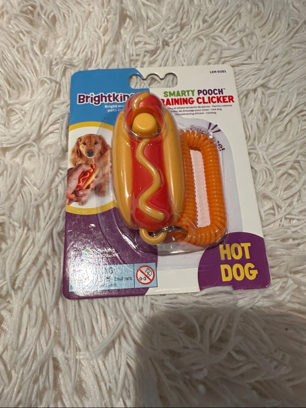 Hot Dog Smarty Pooch Training Clicker - Yellow & Red