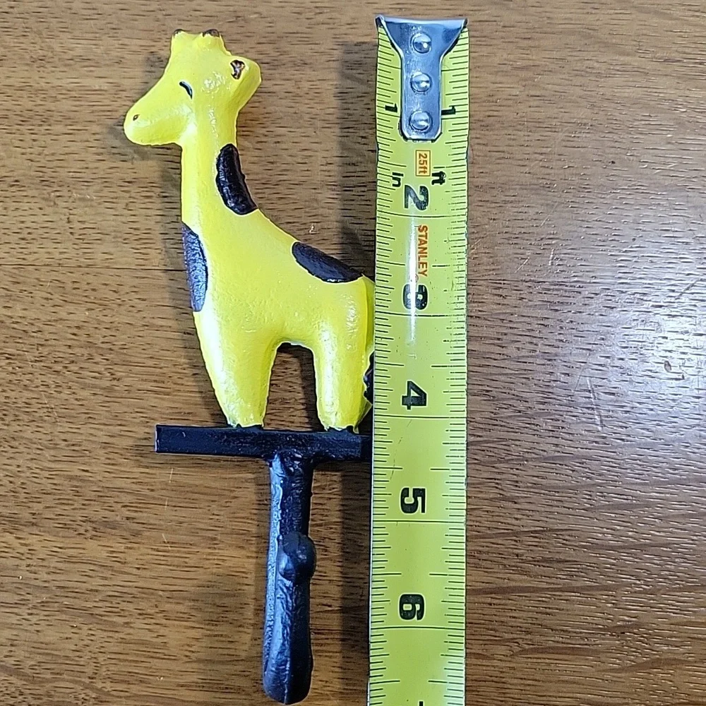 Cast Iron Giraffe Wall Hook Key Coat Towel Purse Hanger