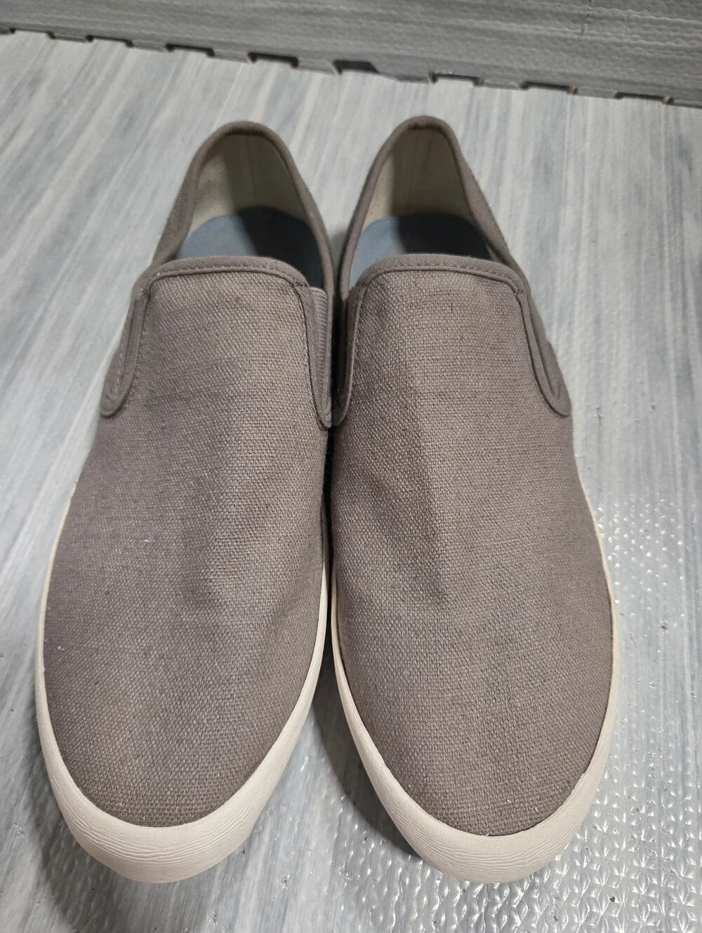SEAVEES linen Baja slip on Grey Mens shoe size 10