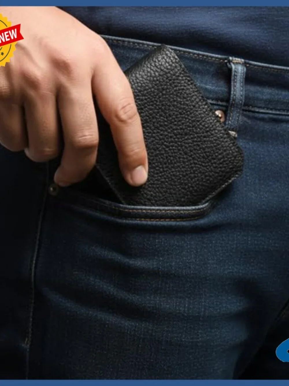 Handmade Full Grain Leather Slim Bifold Wallet for Men with 7 Card Slots