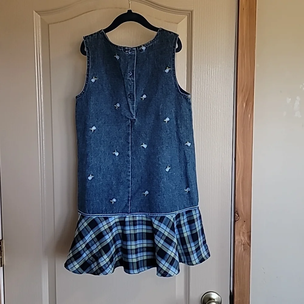 Samara 6x denim dress with flower embroidery