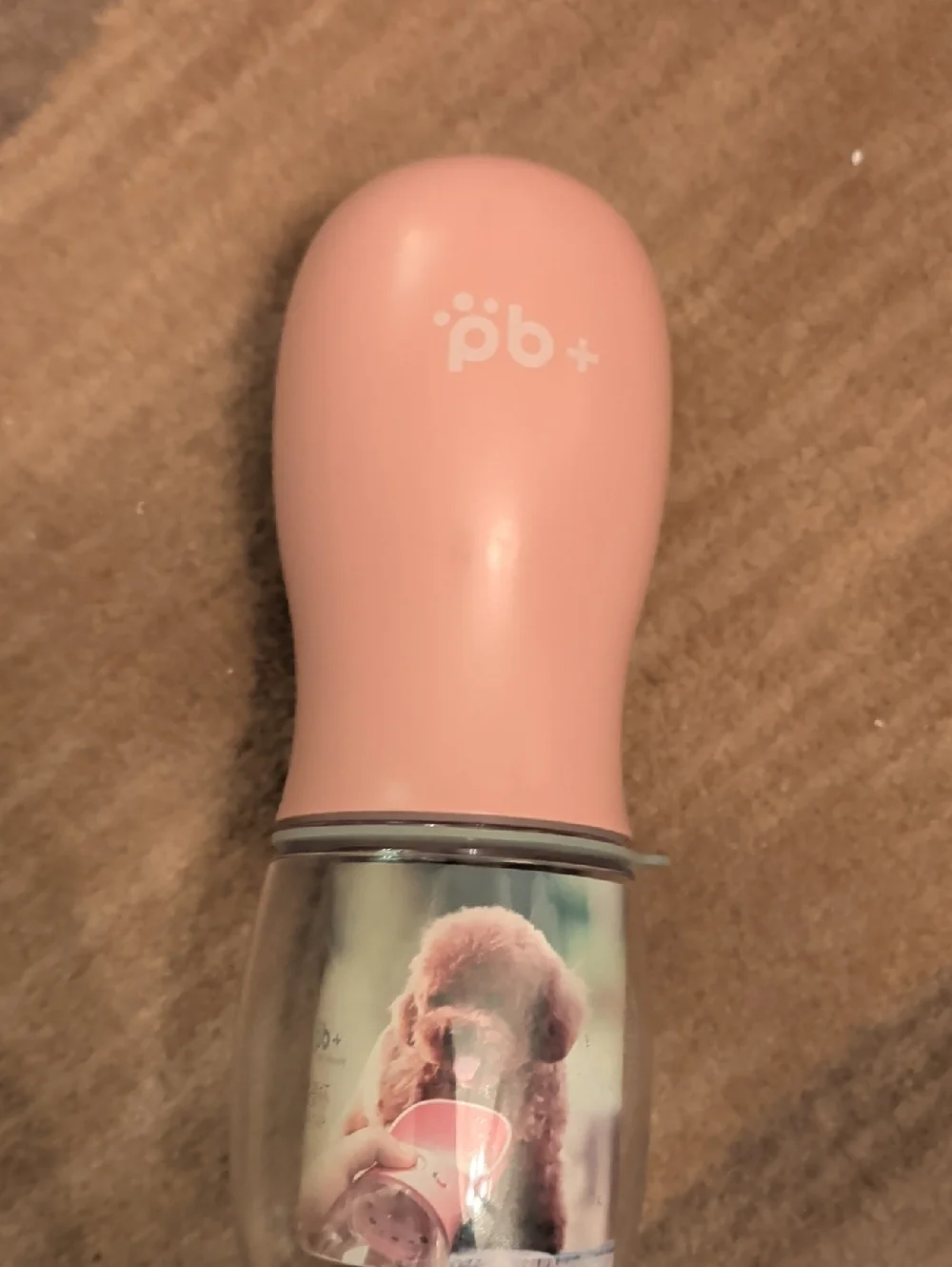 Pink Portable Dog Water Bottle Travel Dispenser