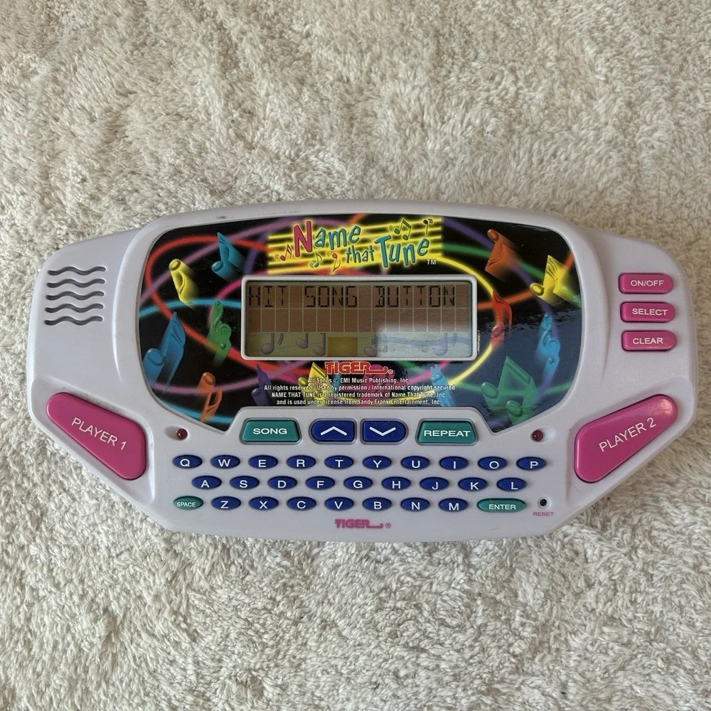 Tiger Electronics Name That Tune Handheld Game With Cartridge Vintage Works