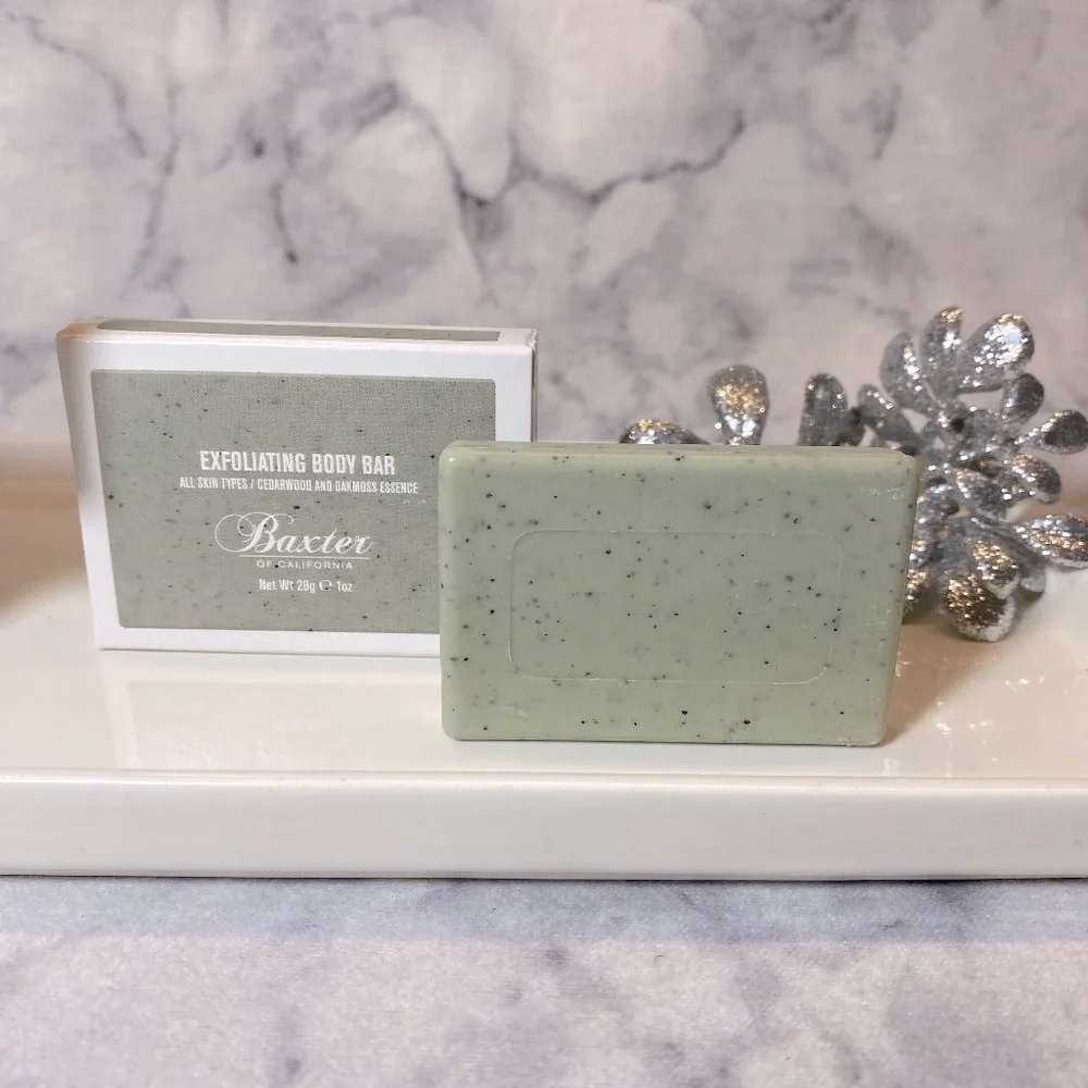 Baxter of California Skincare,Scrub Soap Body Bar Men-Travel 28g,1oz-BOXED-NEW