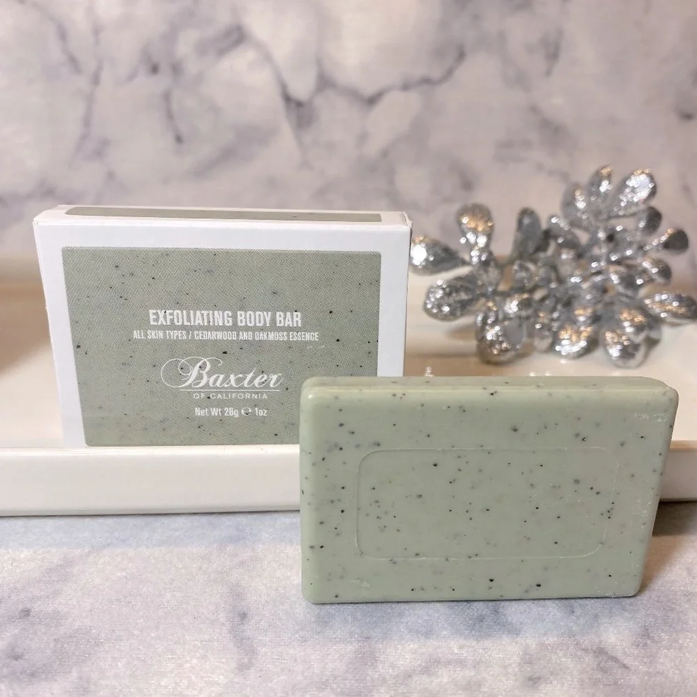 Baxter of California Skincare,Scrub Soap Body Bar Men-Travel 28g,1oz-BOXED-NEW