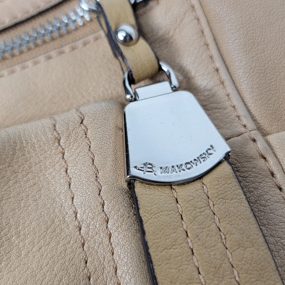Tan B. Makowsky‎ Leather Satchel P21