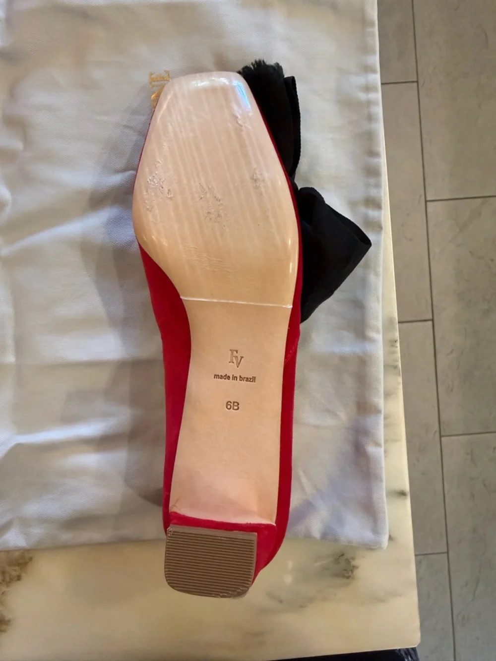Frances Valentine red suede