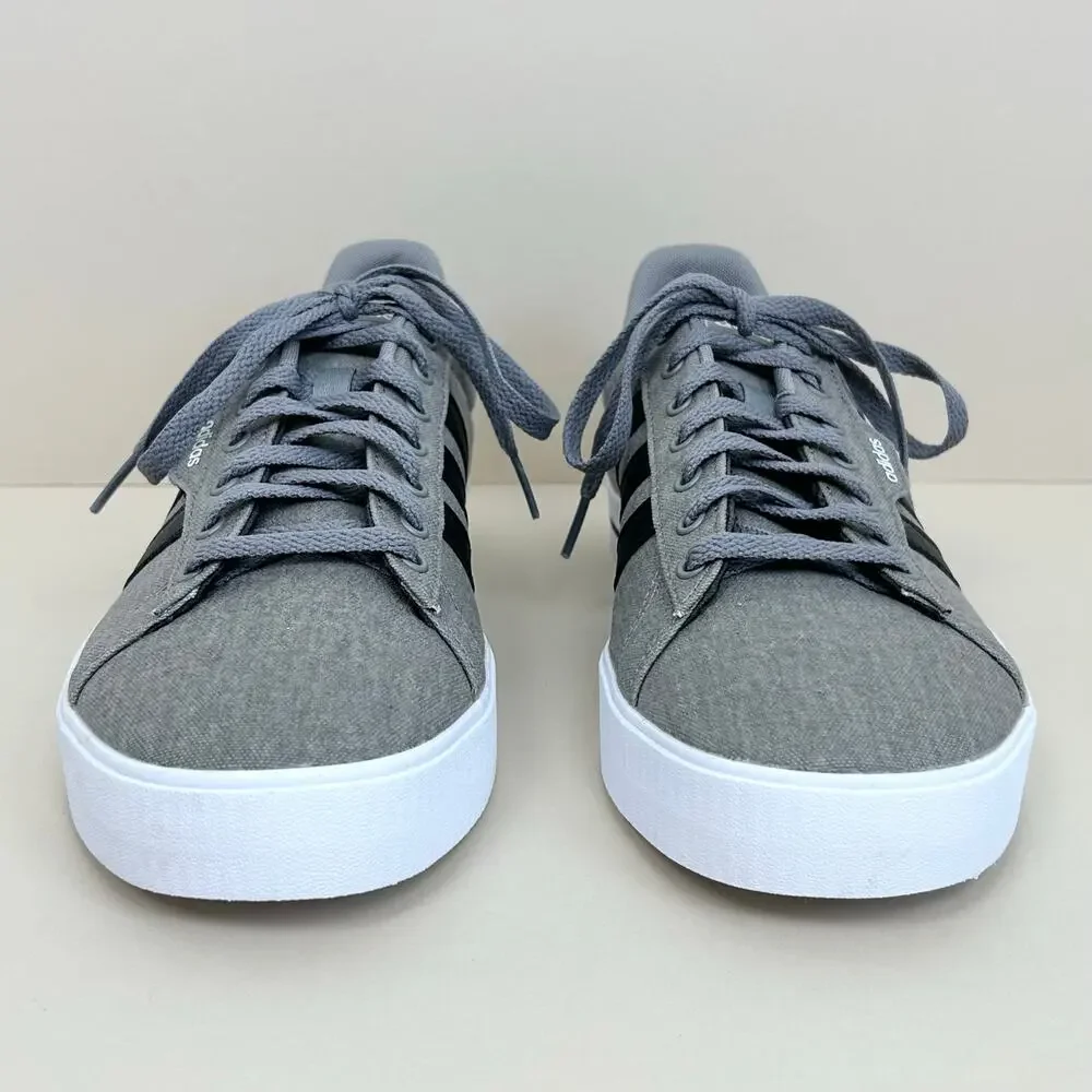 Adidas Men's Daily 3.0 Dove Grey Black Ortholite Insole Lace-Up Sneakers SIZE 11
