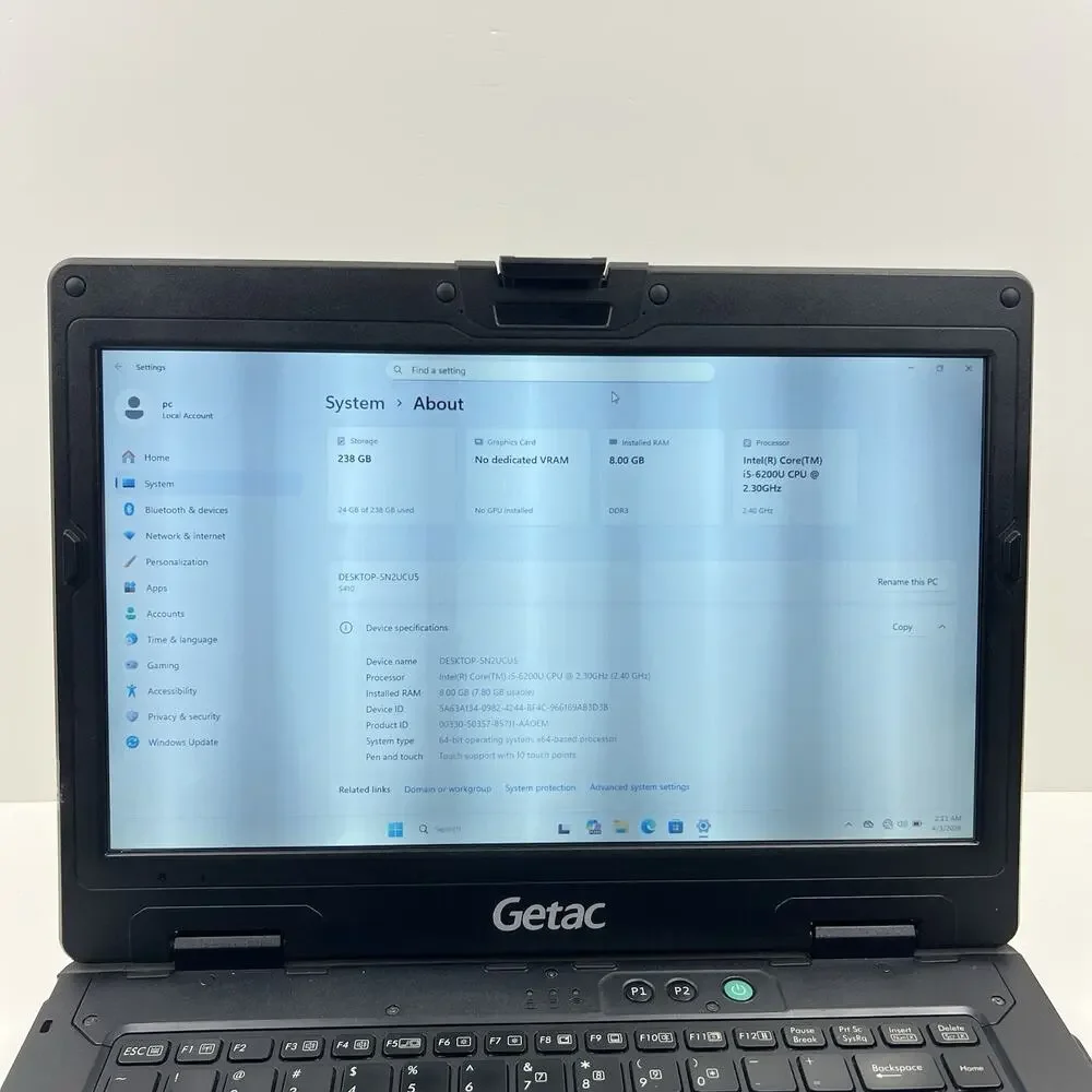 GETAC S410 G3 Rugged Laptop 14