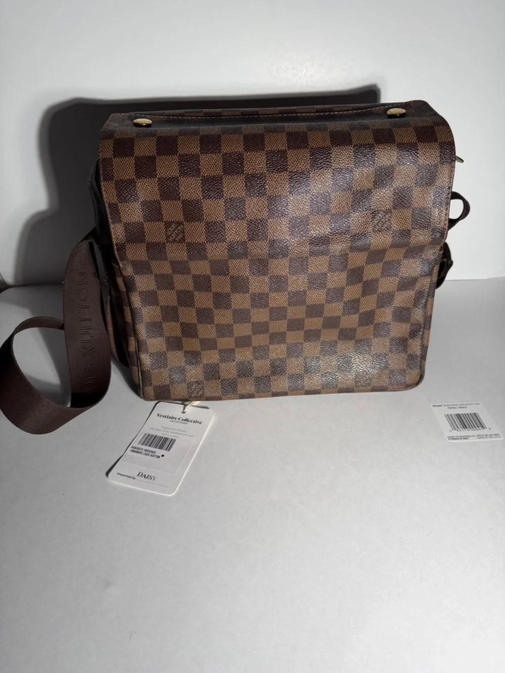 Pre-Love Louis Vuitton Damier Brown Checkered Men’s Crossbody Bag