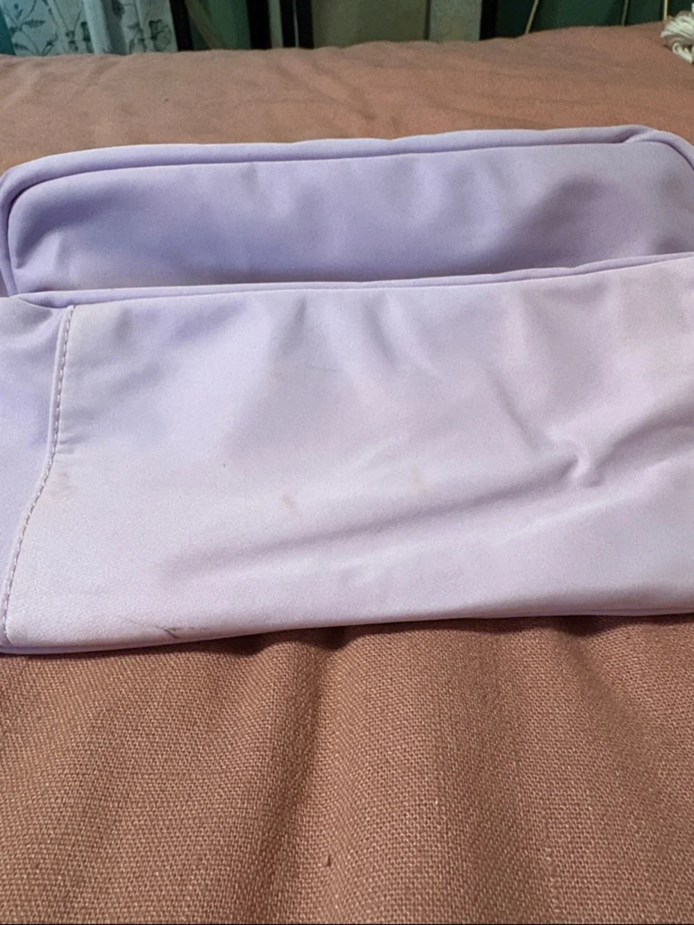 Pastel Lavender Embroidered Cosmetic Pouch - New Orleans Design SCL
