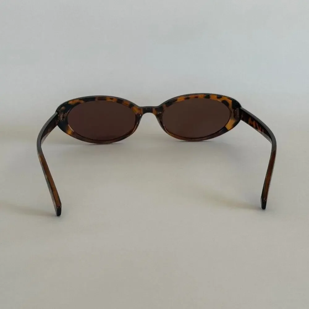 Y2K Brown Black Cat Eye Sunglasses Unisex Retro Streetwear UVA UVB
