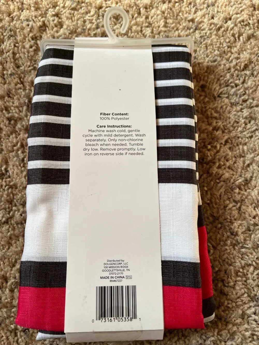 Comfort Bay Shower Curtain red and black New