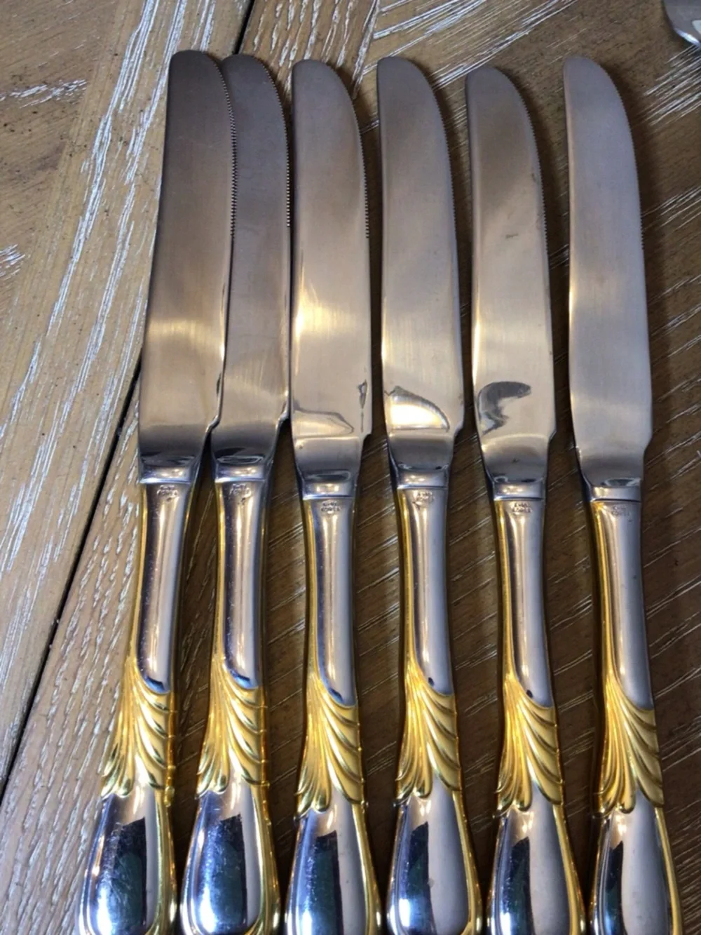 Vintage Retroneu Linda Gold Accent Flatware Korea Stainless YOUR CHOICE.