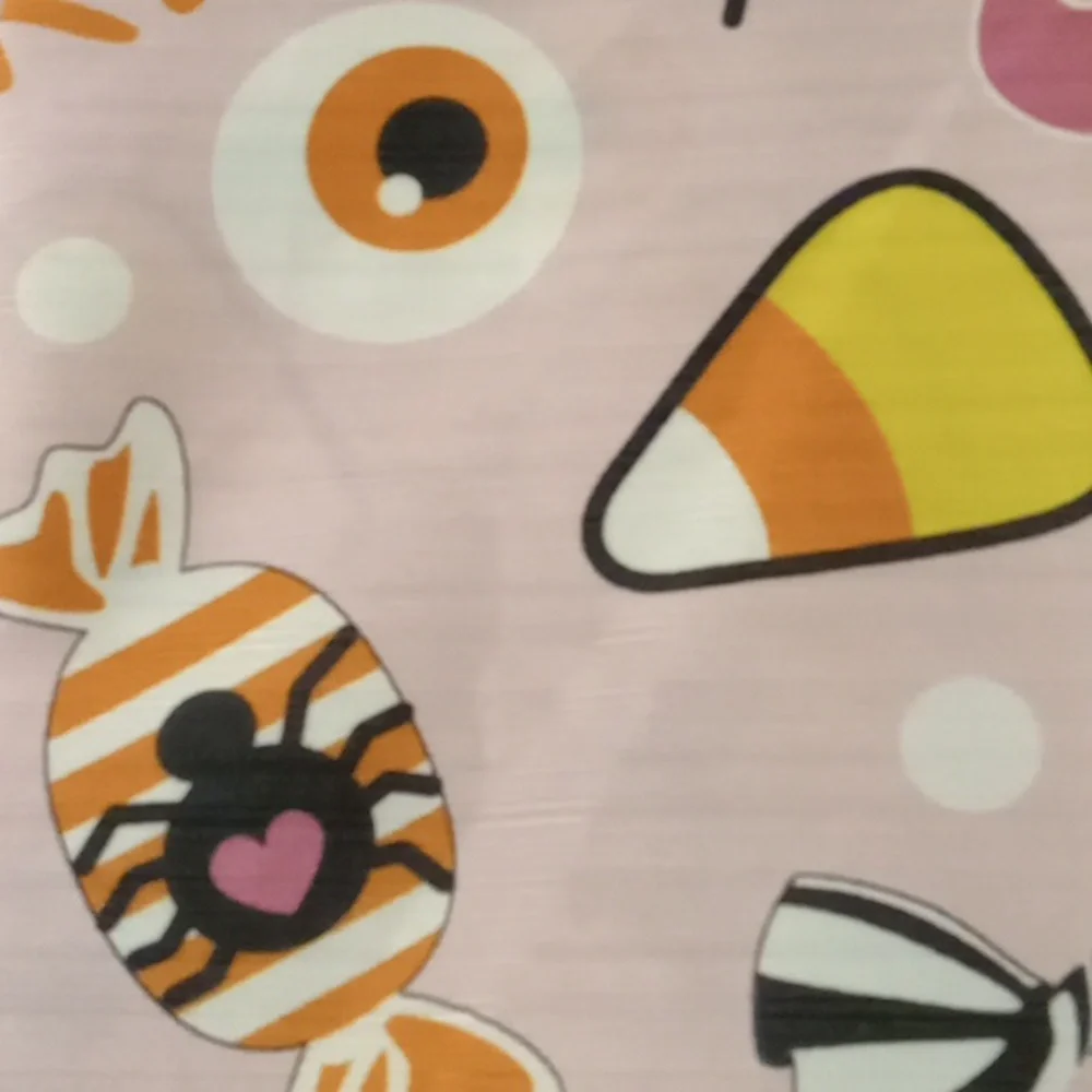 Betsey Johnson Pink Candy Halloween Shower Curtain New
