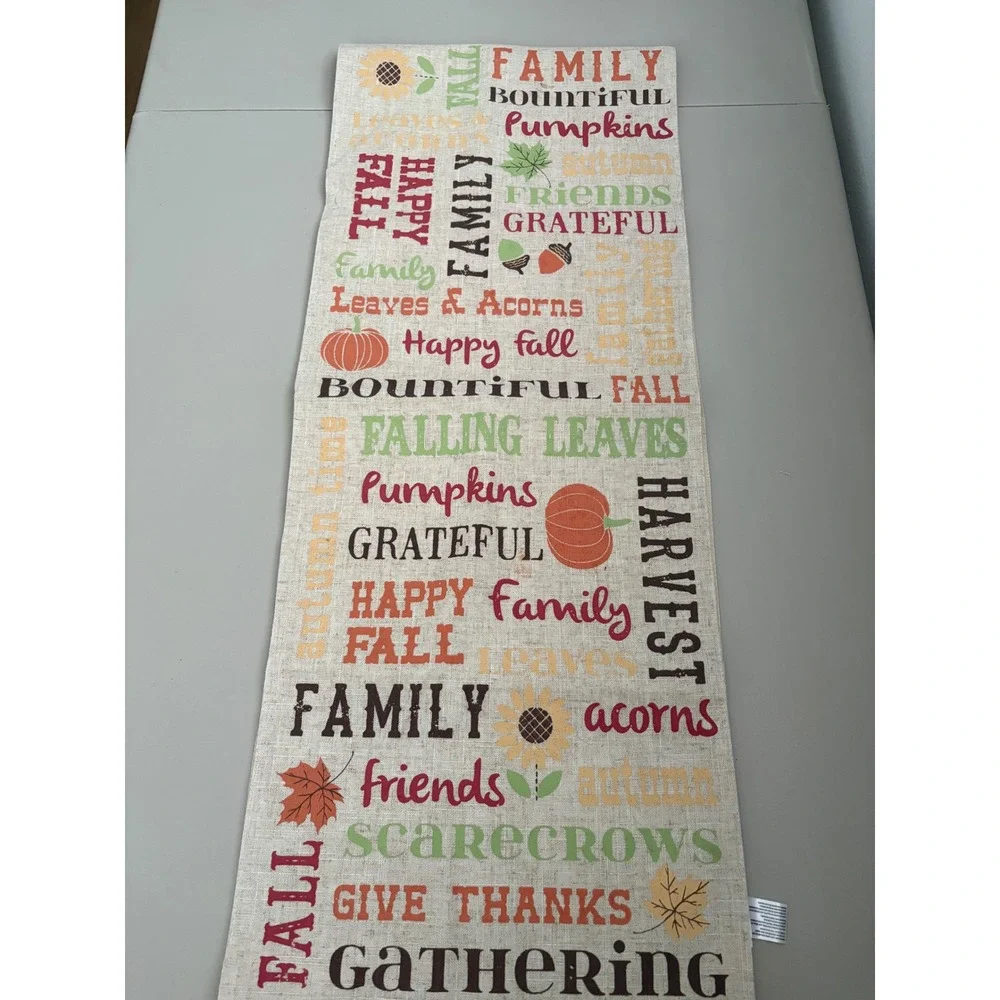 Fall Harvest Family Gathering Table Runner Autumn Thanksgiving‎ Decor 35