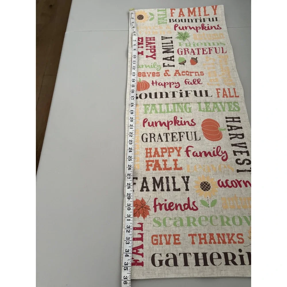 Fall Harvest Family Gathering Table Runner Autumn Thanksgiving‎ Decor 35