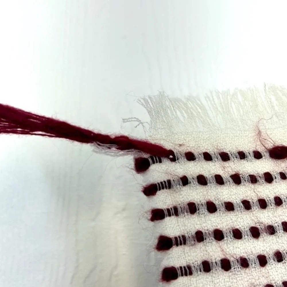 Madewell burgundy ivory