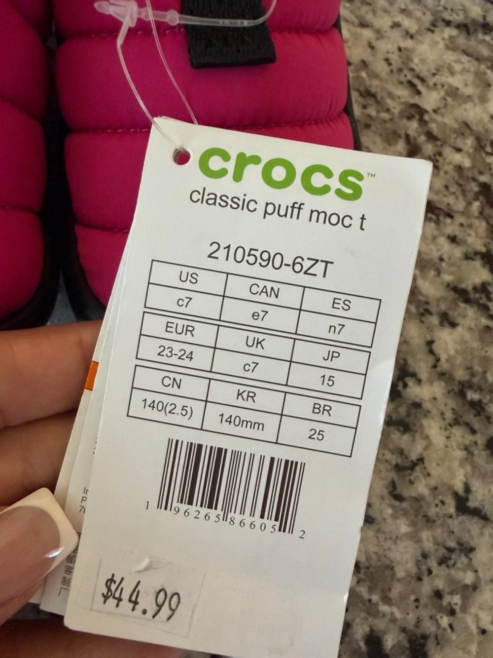CROCS quilted slip