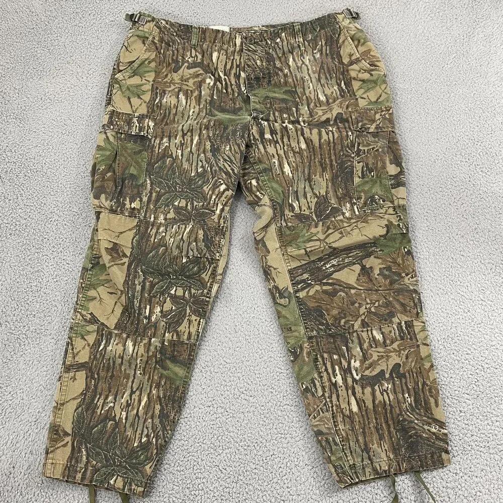 VTG Sports Afield Realtree Camo Pants Men XL Button Fly Tactical Hunting Cargo