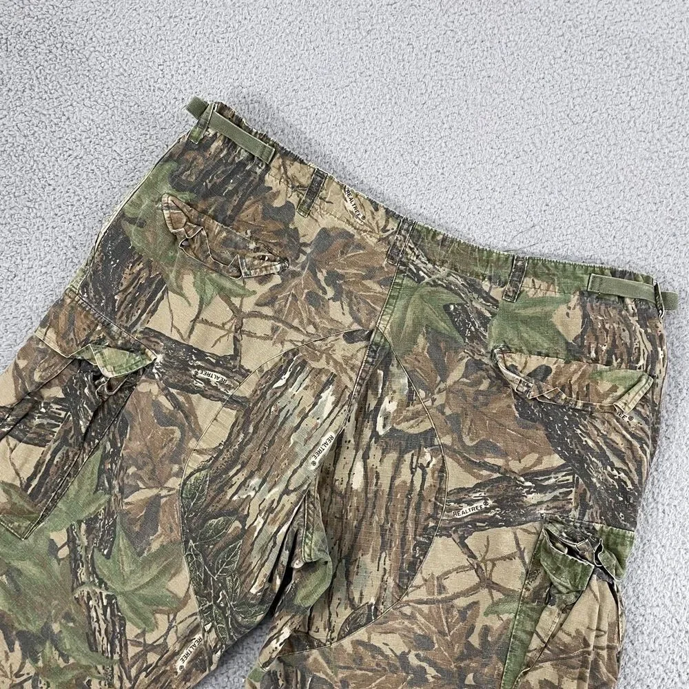 VTG Sports Afield Realtree Camo Pants Men XL Button Fly Tactical Hunting Cargo