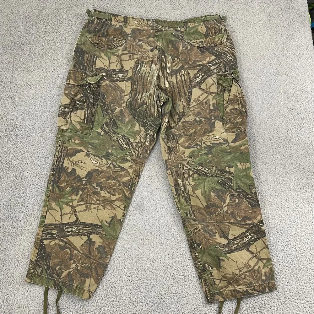 VTG Sports Afield Realtree Camo Pants Men XL Button Fly Tactical Hunting Cargo