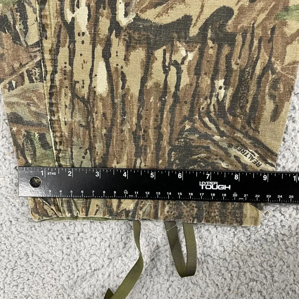 VTG Sports Afield Realtree Camo Pants Men XL Button Fly Tactical Hunting Cargo