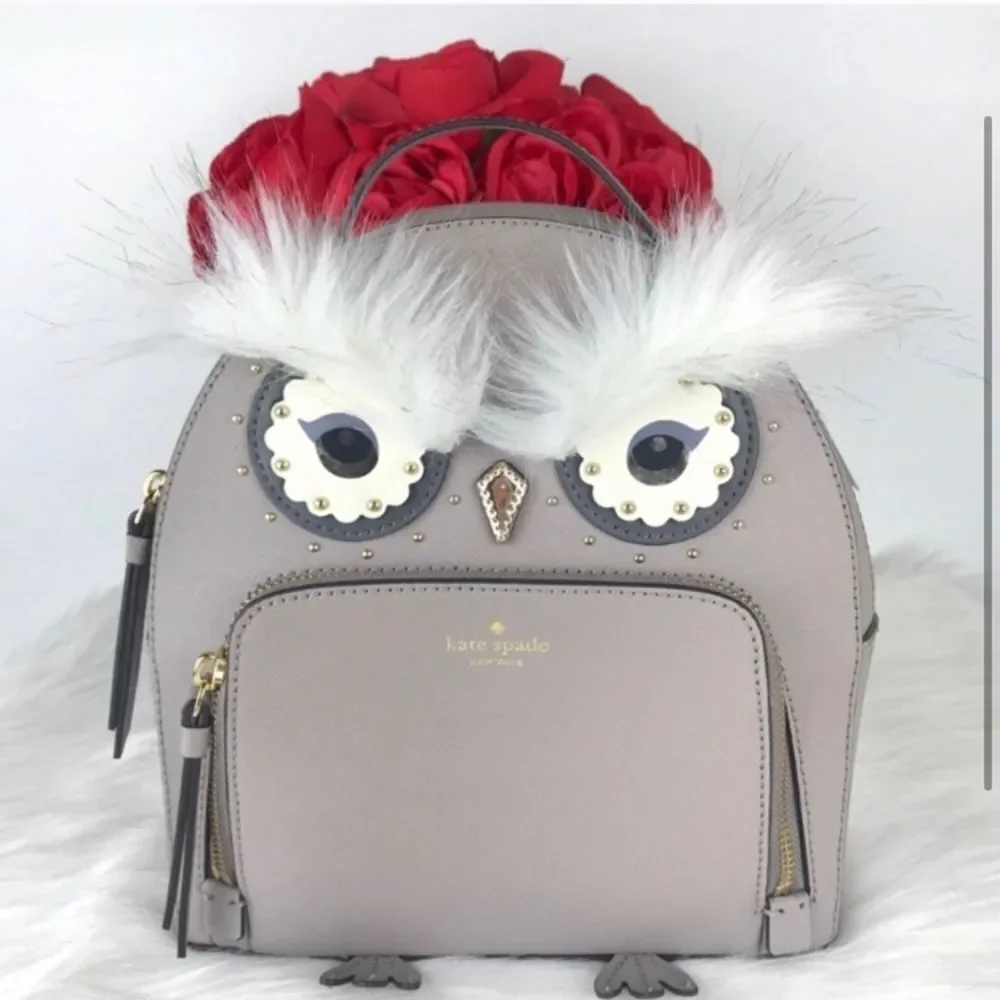 ❤️ kate spade owl leather backpack ❤️