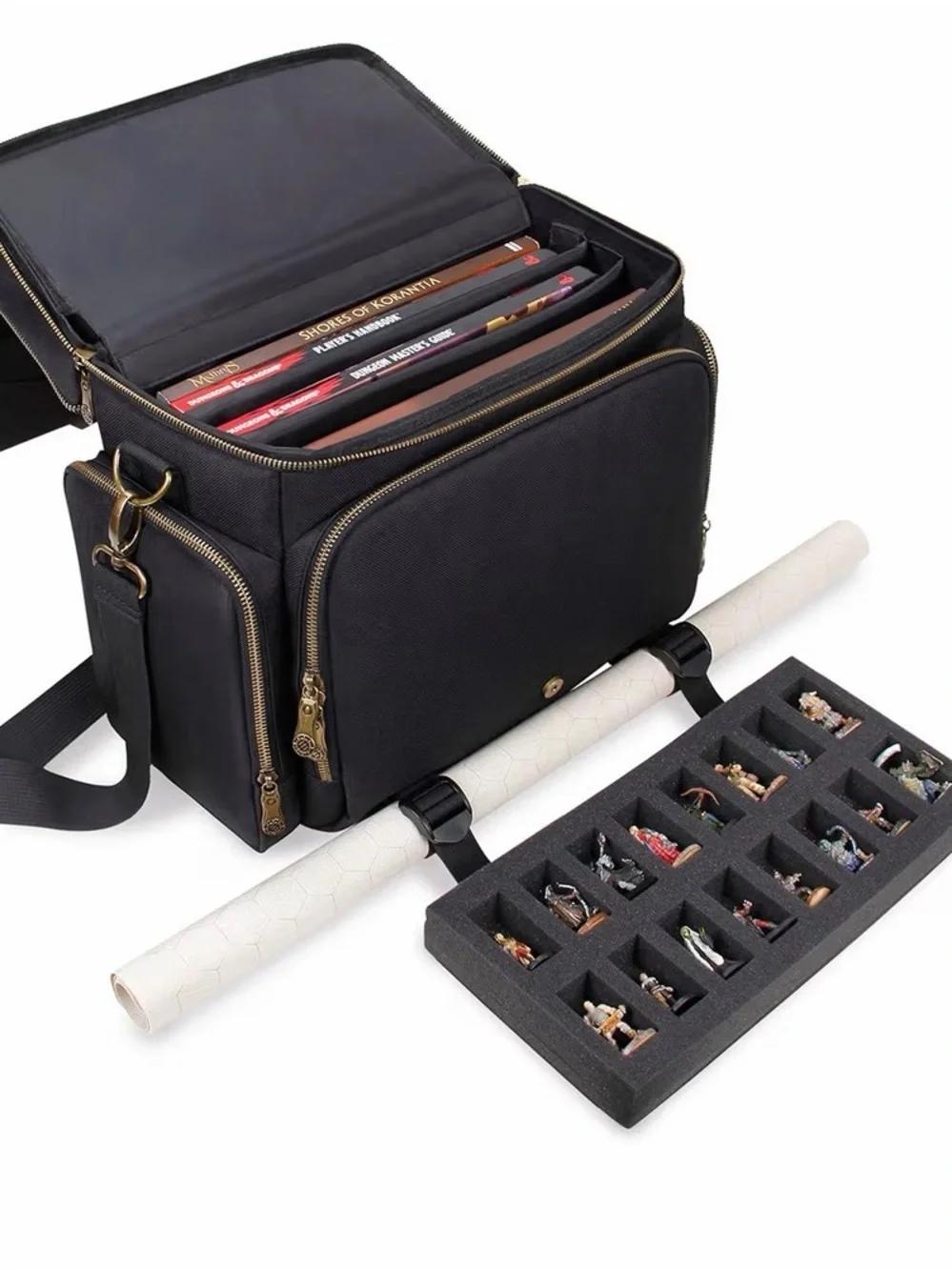 Enhanced DnD bag. Dungeons and Dragons carring case in black.
